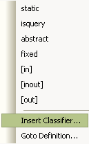 Insertclassifier