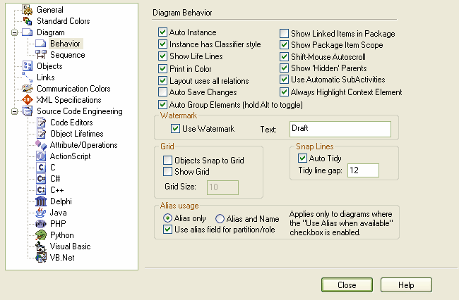 LocalOptions-DiagramBehavior