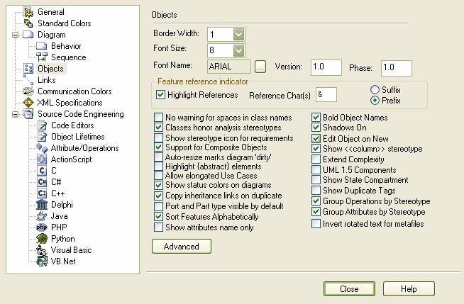 LocalOptions-Objects