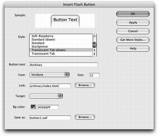 flash mx 2004 buttons